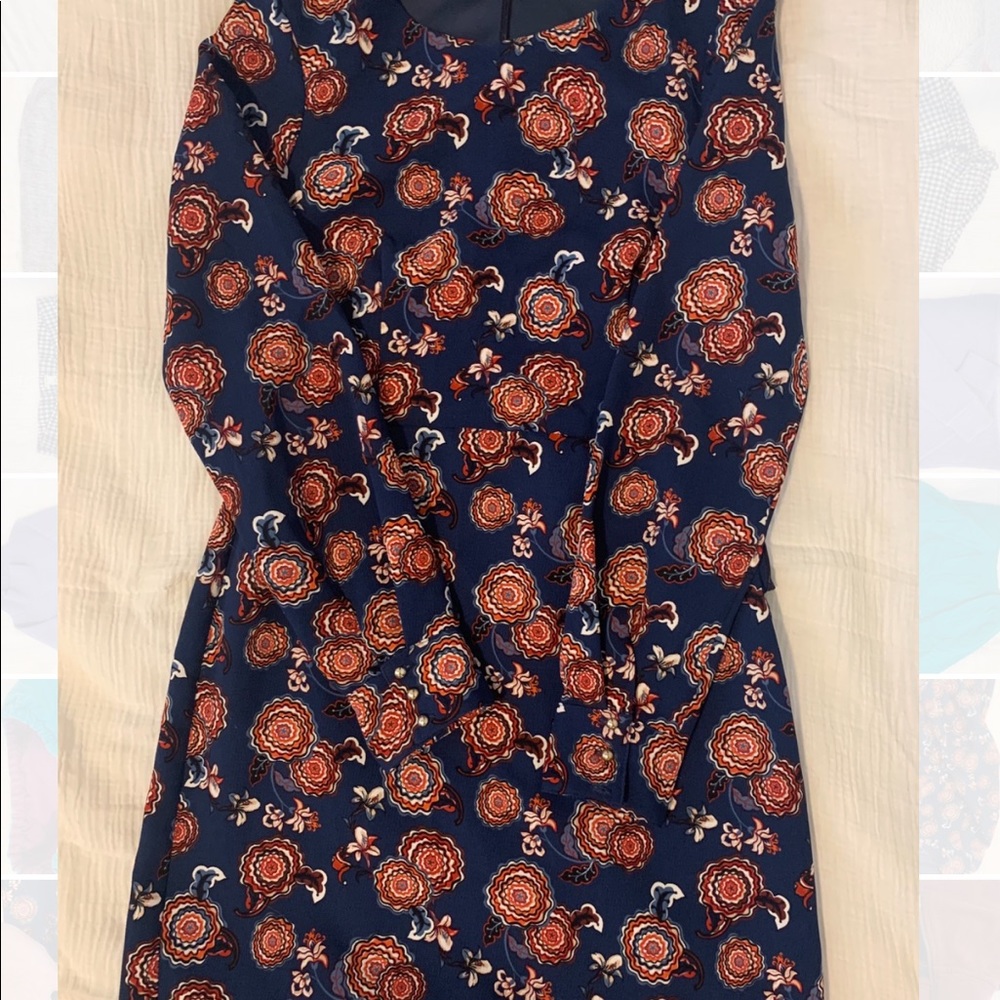 Zara A line 70’s print dress